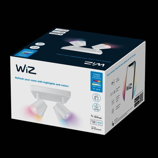 WiZ IMAGEO 4er Spot Tunable White & Color Deckenleuchte Weiss