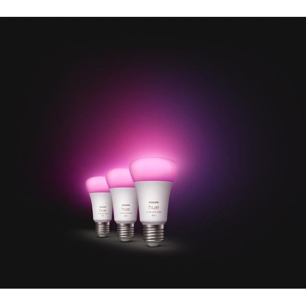 Philips Hue Leuchtmittel White & Color Ambiance, E27, 3 Stück, BT