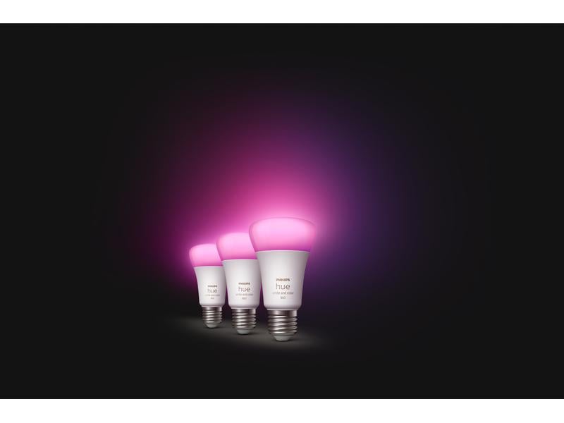 Philips Hue Leuchtmittel White &amp; Color Ambiance, E27, 3 Stück, BT