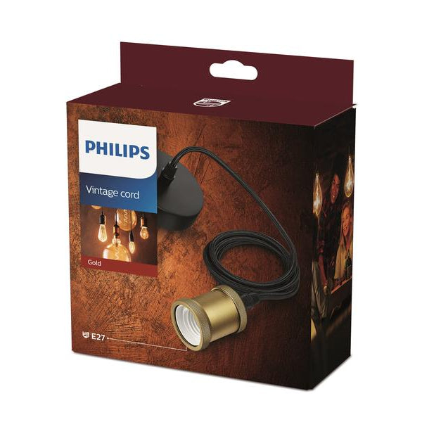 Philips Pendelleuchte Vintage E27, Gold