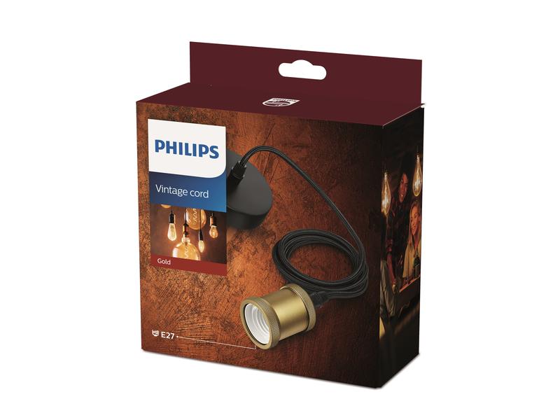 Philips Pendelleuchte Vintage E27, Gold