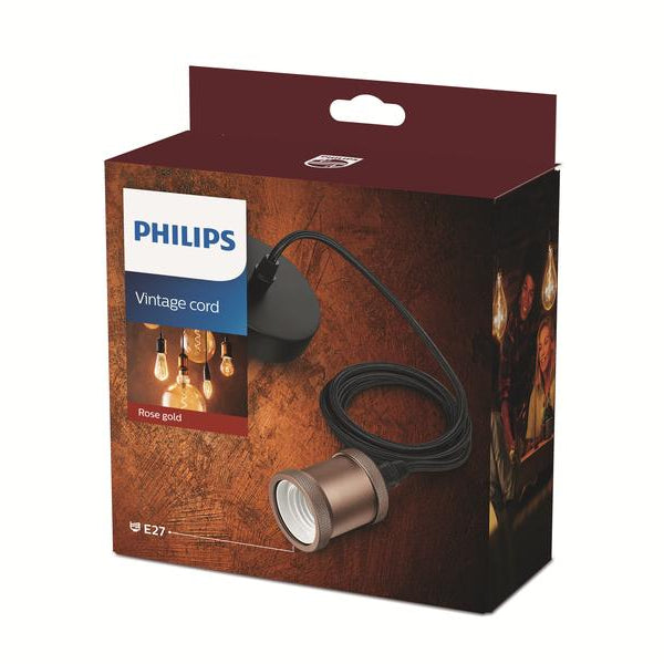 Philips Pendelleuchte Vintage E27, Rosegold