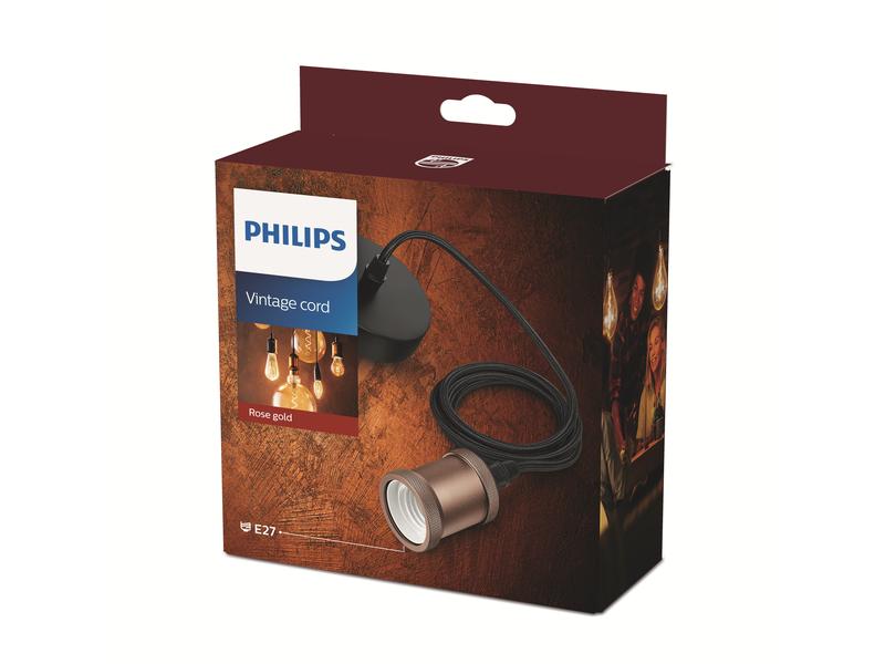 Philips Pendelleuchte Vintage E27, Rosegold