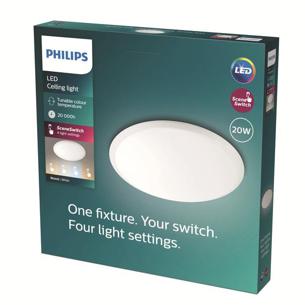 Philips myLiving LED Deckenleuchte Wawel SceneSwitch, 2000 lm, Weiss