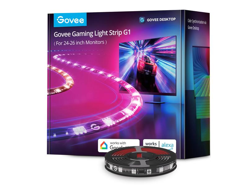 Govee LED Stripe Gaming G1, Wi-Fi + Bluetooth, RGBIC, 27"-34"