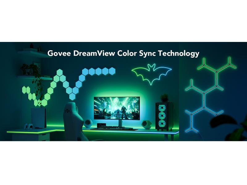Govee LED Stripe Gaming G1, Wi-Fi + Bluetooth, RGBIC, 27"-34"