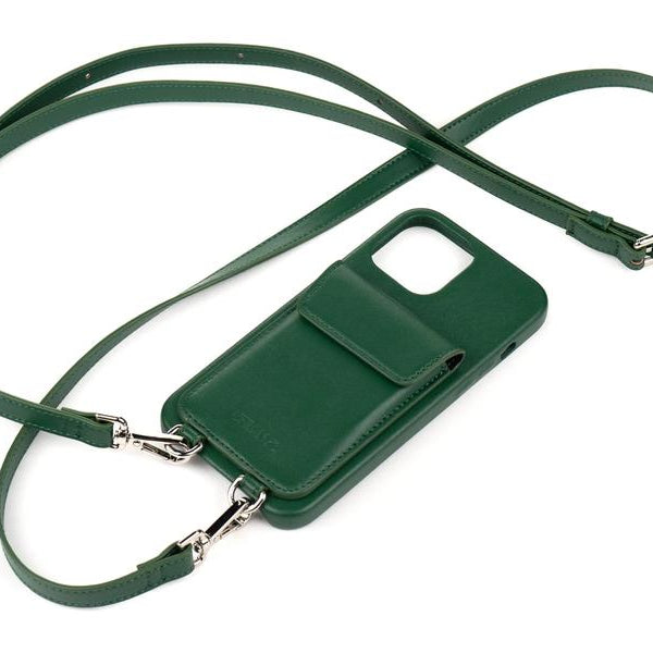 Urbany's Necklace Case Handekette+ iPhone 15 Pro Max Racing Green