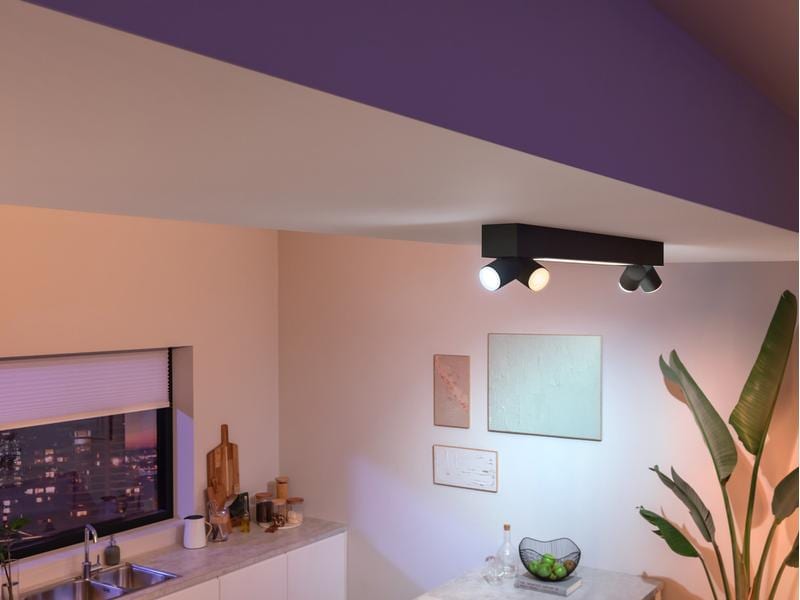 Philips Hue White & Color Ambiance Centris 4-Deckenspot Schwarz