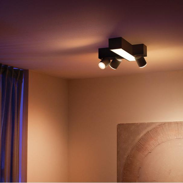Philips Hue White & Col. Amb. Centris Cross 3er-Spot Schwarz