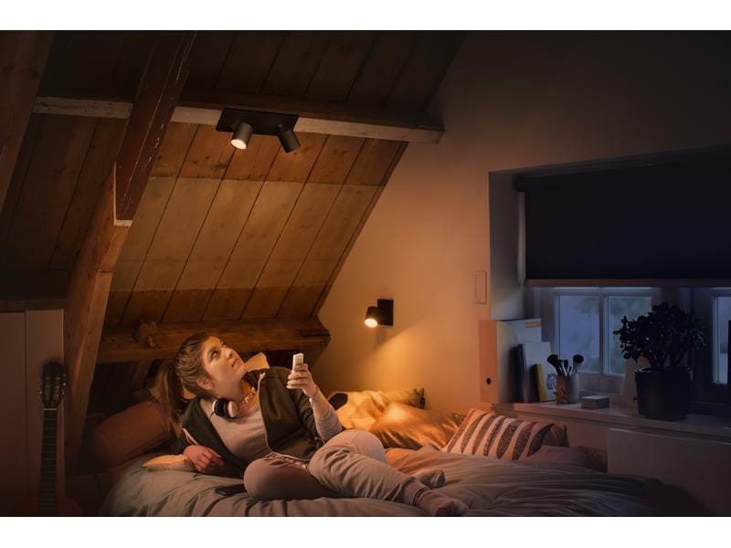 Philips Hue White Ambiance Runner Doppelspot Schwarz