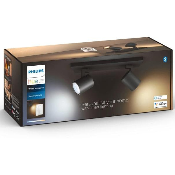Philips Hue White Ambiance Runner Doppelspot Schwarz