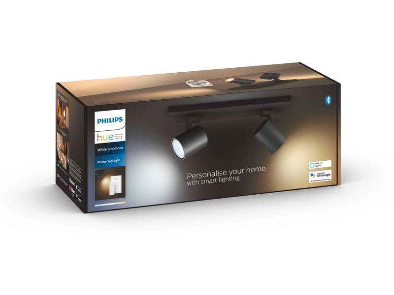 Philips Hue White Ambiance Runner Doppelspot Schwarz
