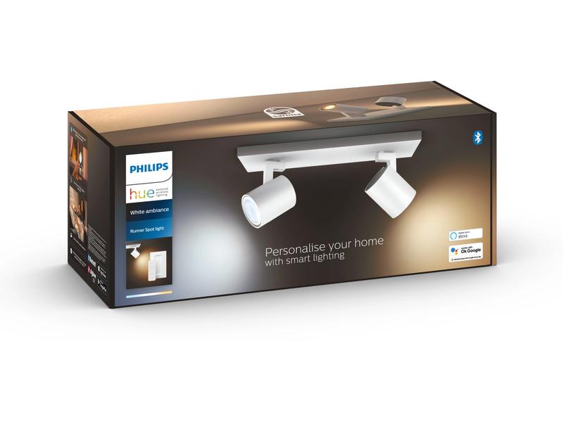 Philips Hue White Ambiance Runner Doppelspot Weiss