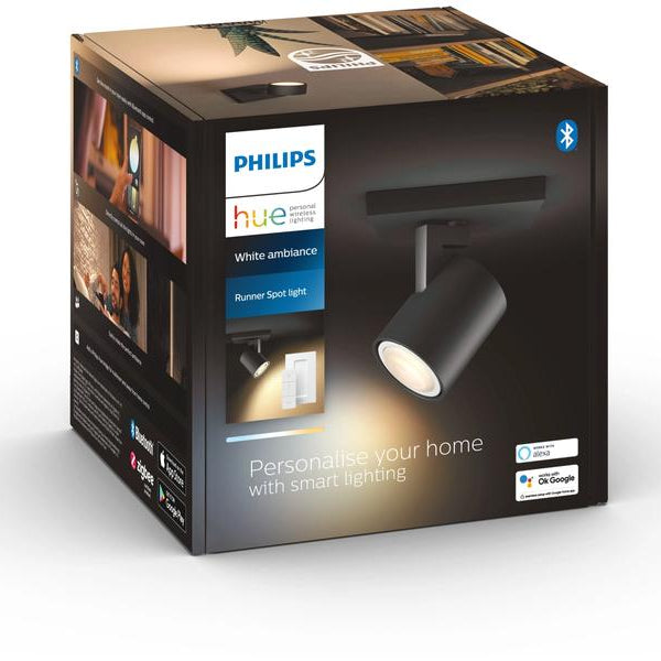 Philips Hue White Ambiance Runner Spot inkl. Dimmschalter Schwarz