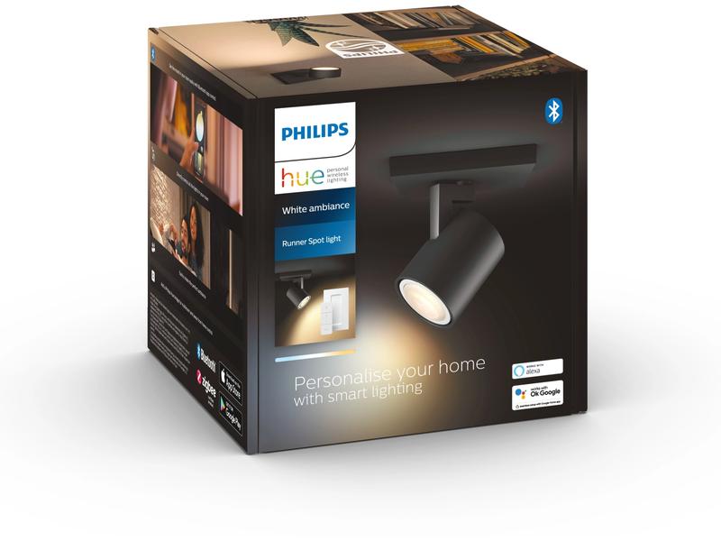 Philips Hue White Ambiance Runner Spot inkl. Dimmschalter Schwarz