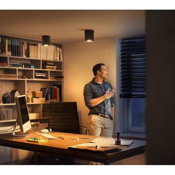 Philips Hue White Ambiance Pillar Spot inkl. Dimmschalter GU10, Schwarz