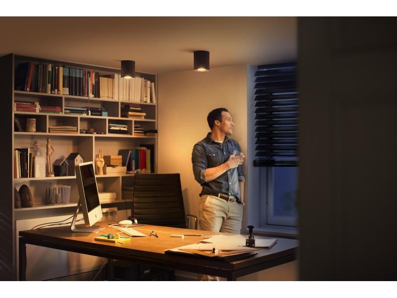 Philips Hue White Ambiance Pillar Spot inkl. Dimmschalter GU10, Schwarz