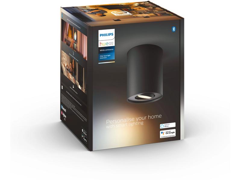 Philips Hue White Ambiance Pillar Einerspot erw. GU10, Schwarz