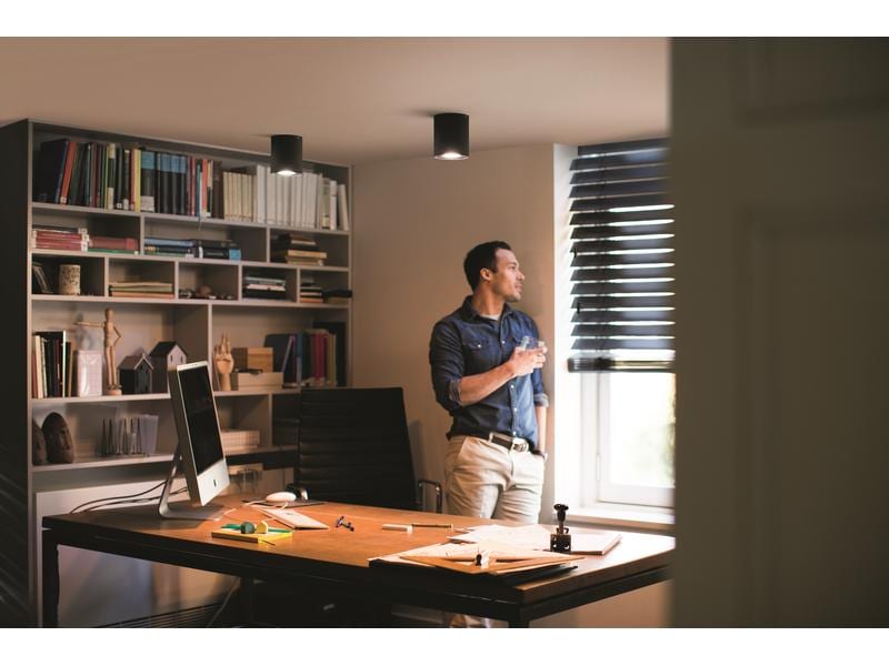 Philips Hue White Ambiance Pillar Einerspot erw. GU10, Schwarz