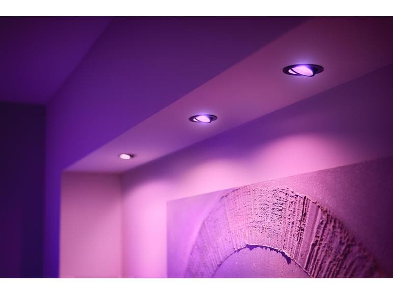Philips Hue White & Color Ambiance Centura Einbauspot 3er- Pack Schwarz