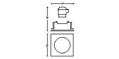 Philips Hue White & Color Ambiance Centura Einbauspot Eckig Aluminium