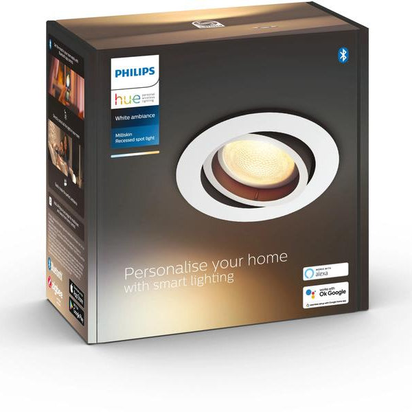 Philips Hue White Ambiance Milliskin Einbauspot Rund Weiss