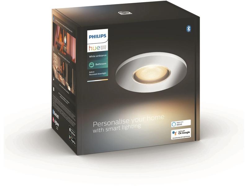 Philips Hue White Amb. Adore Deckenspot Rund Silber
