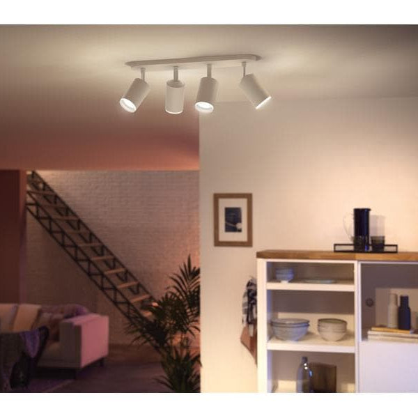Philips Hue White & Color Ambiance Fugato 4er-Spot Weiss