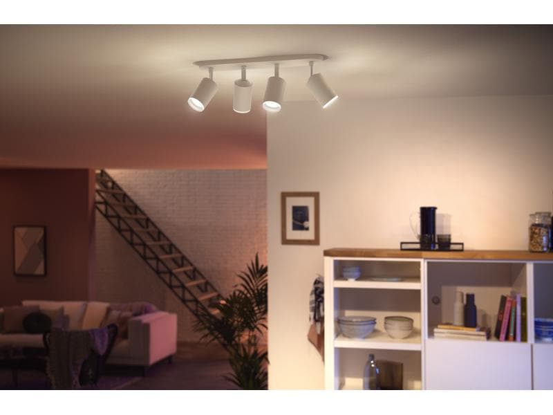Philips Hue White & Color Ambiance Fugato 4er-Spot Weiss