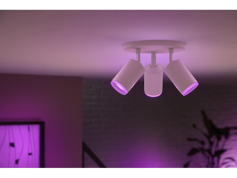 Philips Hue White & Color Ambiance Fugato 3er-Spot Weiss