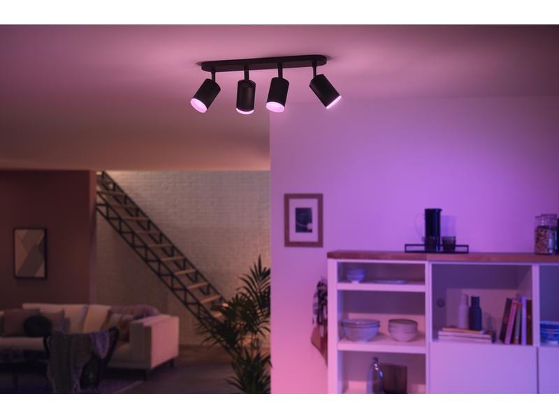 Philips Hue White & Color Ambiance Fugato 4er-Spot Schwarz