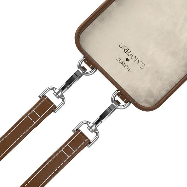 Urbany's Necklace Case Handekette+ iPhone 15 Plus Espresso Martini