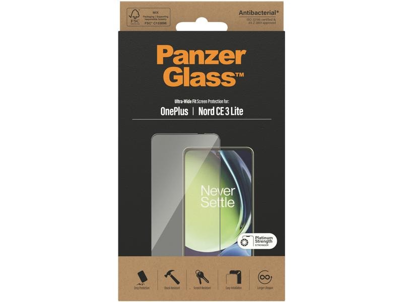 Panzerglass Displayschutz Ultra Wide Fit Nord CE 3 Lite