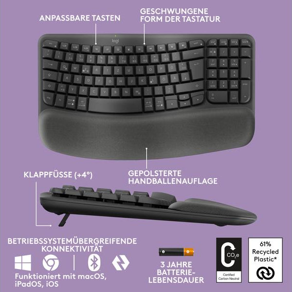 Logitech Tastatur Wave Keys
