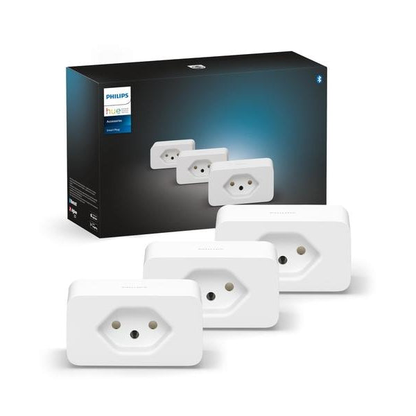 Philips Hue Zubehör Smart Plug Steckdose 3er Set CH Weiss, Bluetooth