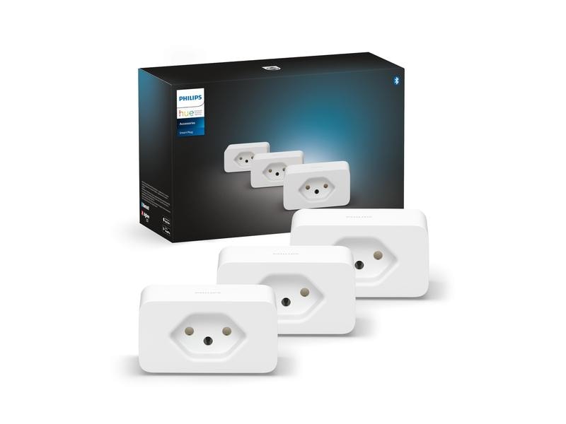 Philips Hue Zubehör Smart Plug Steckdose 3er Set CH Weiss, Bluetooth