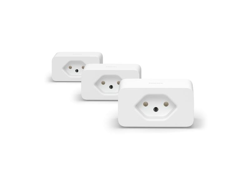 Philips Hue Zubehör Smart Plug Steckdose 3er Set CH Weiss, Bluetooth