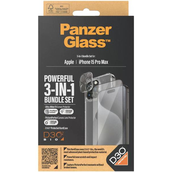Panzerglass 3-in-1 Bundle iPhone 15 Pro Max