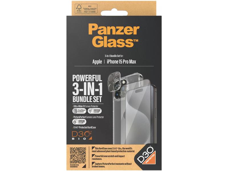 Panzerglass 3-in-1 Bundle iPhone 15 Pro Max