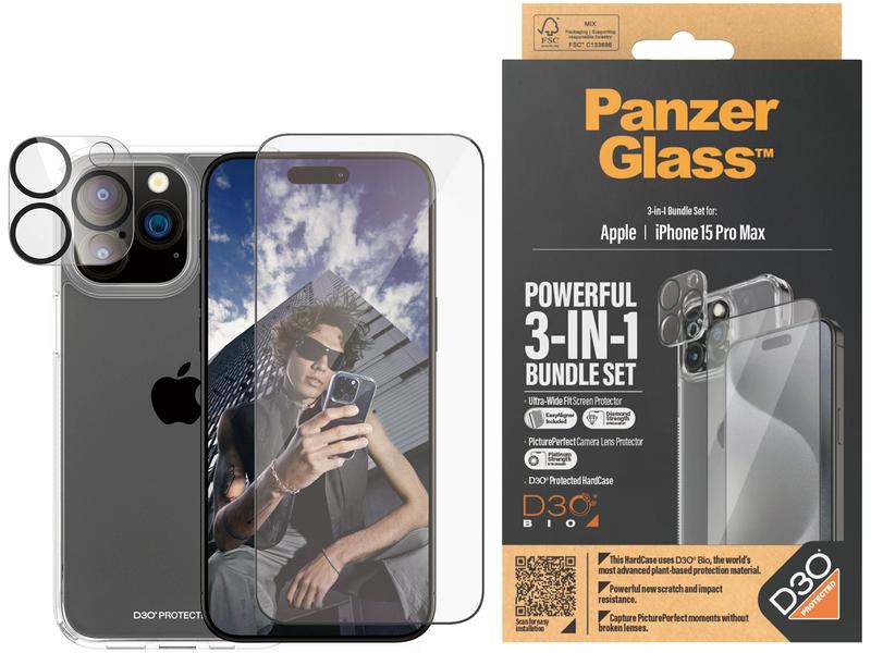 Panzerglass 3-in-1 Bundle iPhone 15 Pro Max