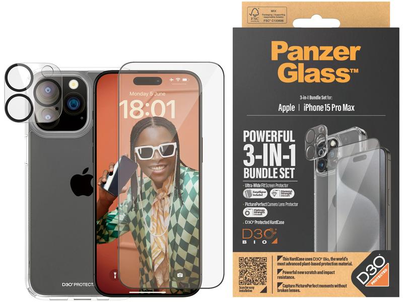 Panzerglass 3-in-1 Bundle iPhone 15 Pro Max