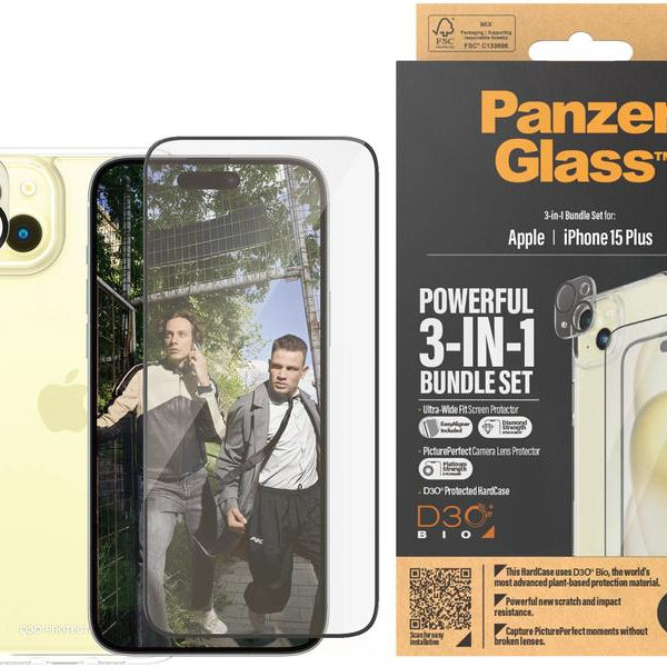 Panzerglass 3-in-1 Bundle iPhone 15 Plus