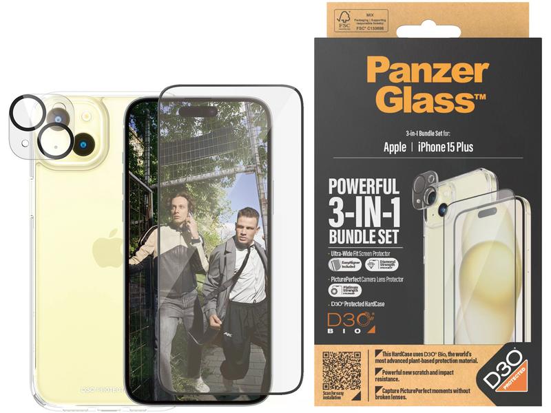 Panzerglass 3-in-1 Bundle iPhone 15 Plus