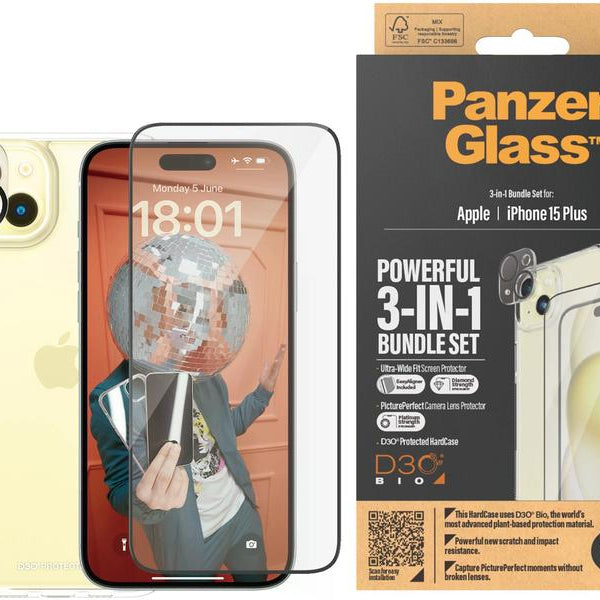 Panzerglass 3-in-1 Bundle iPhone 15 Plus