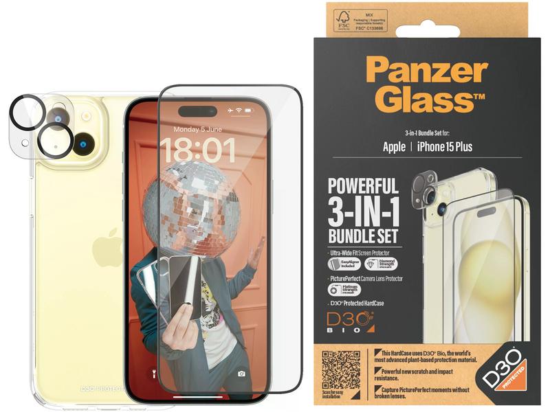 Panzerglass 3-in-1 Bundle iPhone 15 Plus