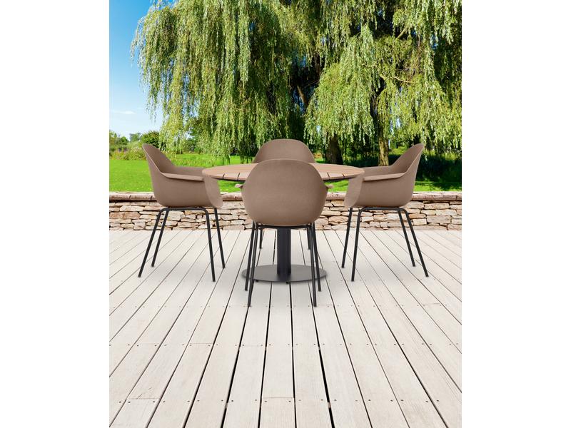 Schou Tisch Hector, Ø 113 cm, Teak Ash