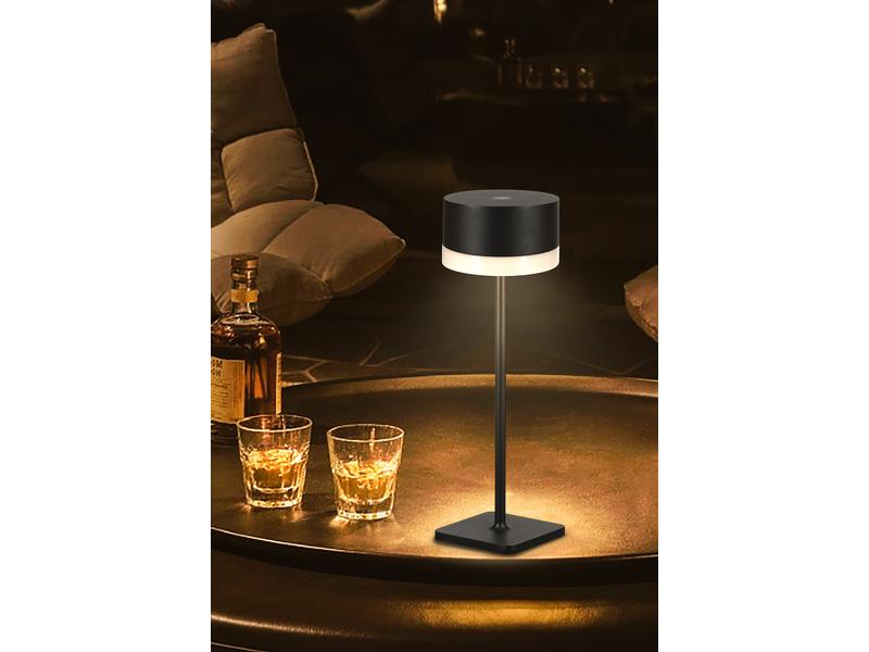 Schönenberger Akku-Tischleuchte Surya, USB-C, 37 cm, Schwarz