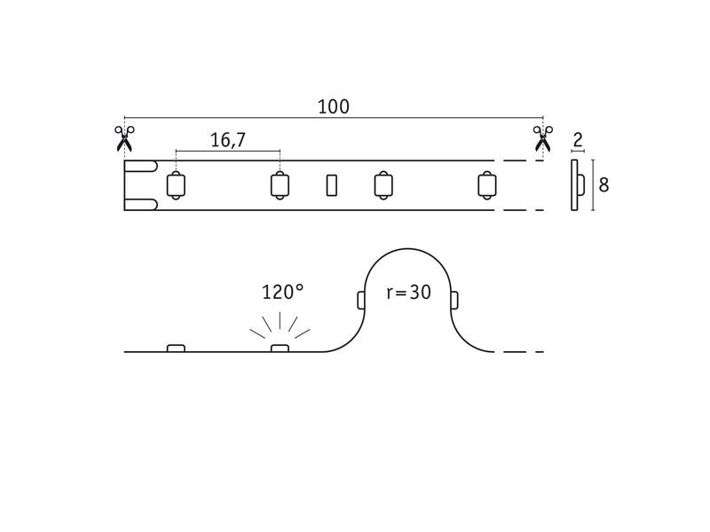 Paulmann Pro LED Strip Silver P25 5m 20W 60 lm/m 60LEDs/m
