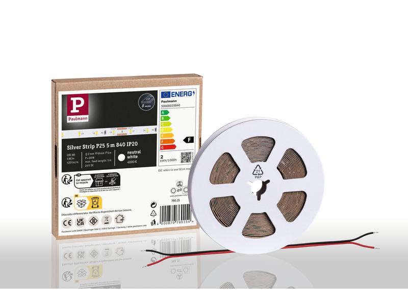 Paulmann Pro LED Strip Silver P25 840 5m 20W 420 lm/m 60LEDs/m 4000K
