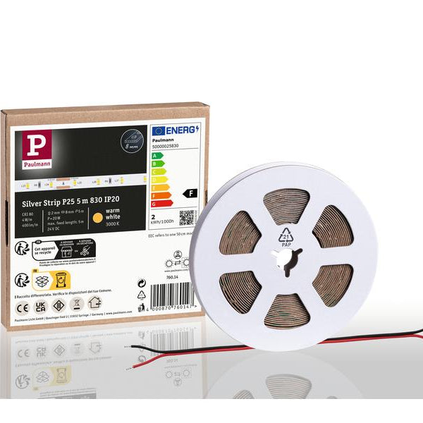 Paulmann Pro LED Strip Silver P25 830 5m 20W 400 lm/m 60LEDs/m 3000K